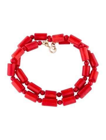 Bracelet Bead 14K Dyed Coral