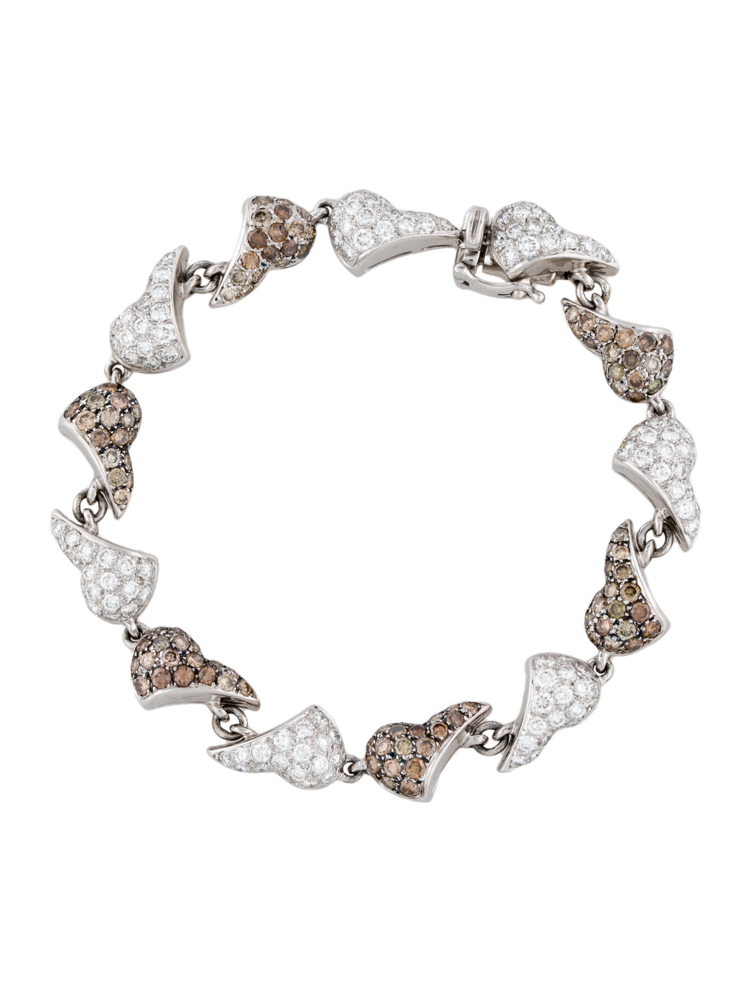 Bracelet 18K 5.85ctw Diamond Pave' Station