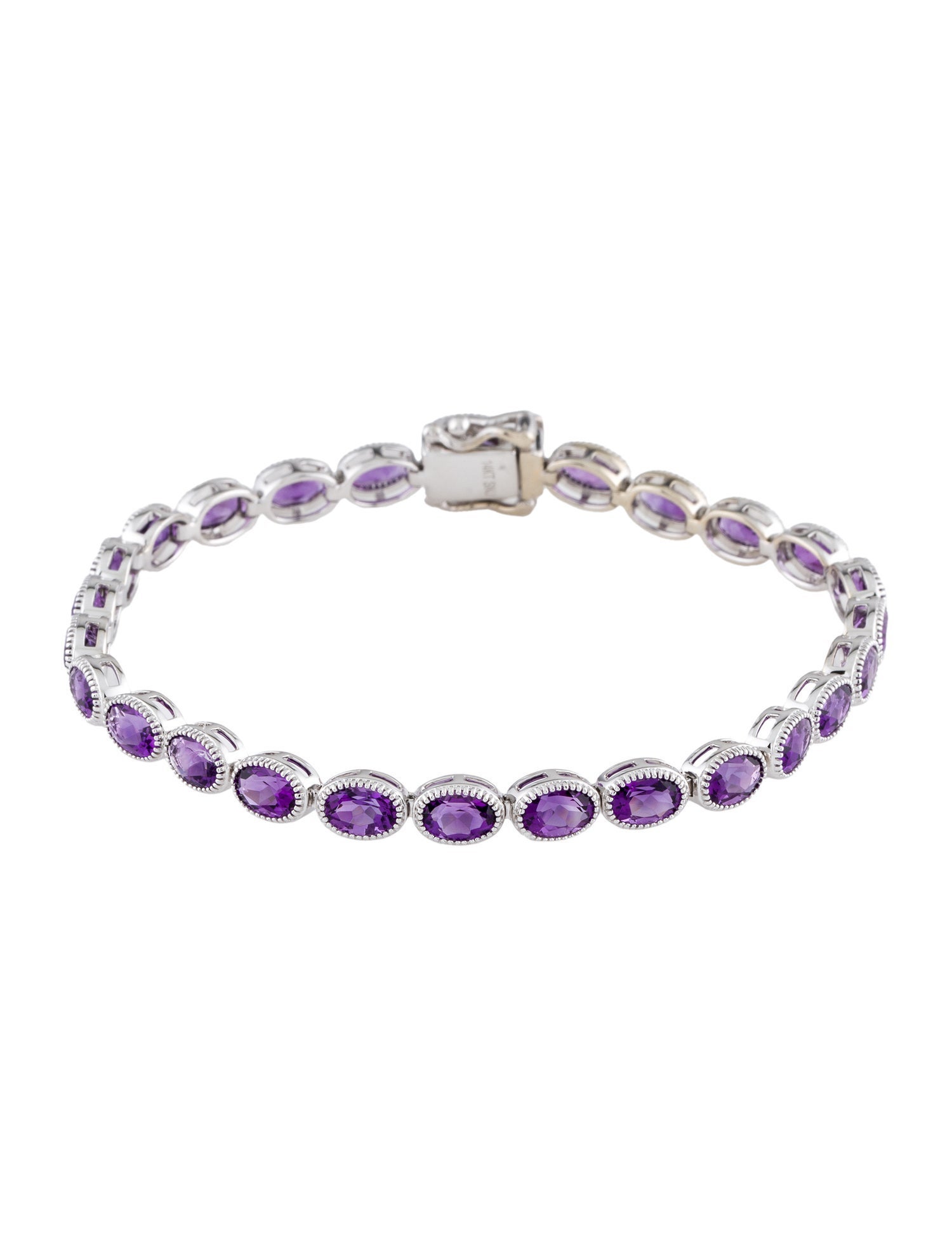 Bracelet 14K 10.40ctw Amethyst Station