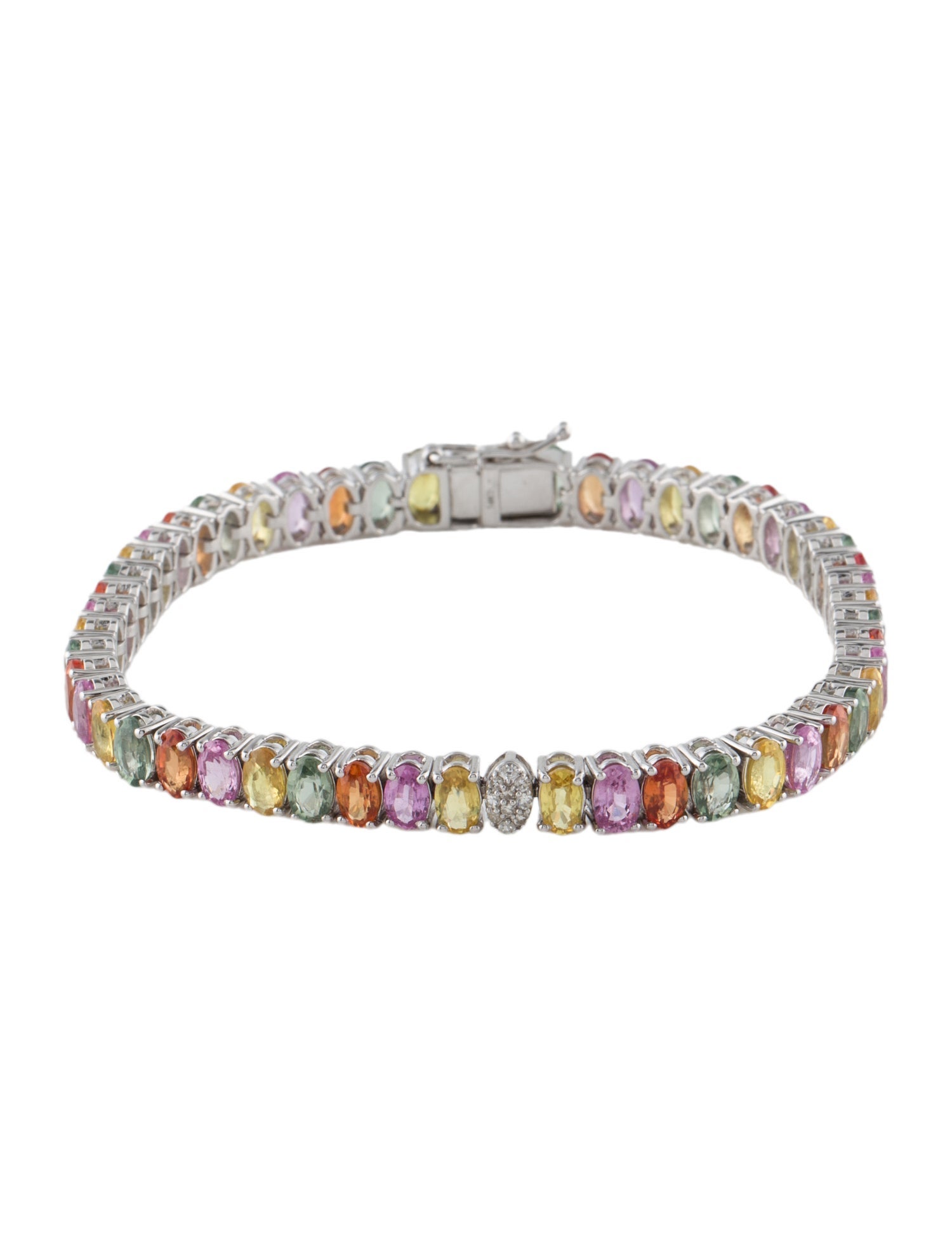 Bracelet 14K 15.23ctw Sapphire & Diamond Link