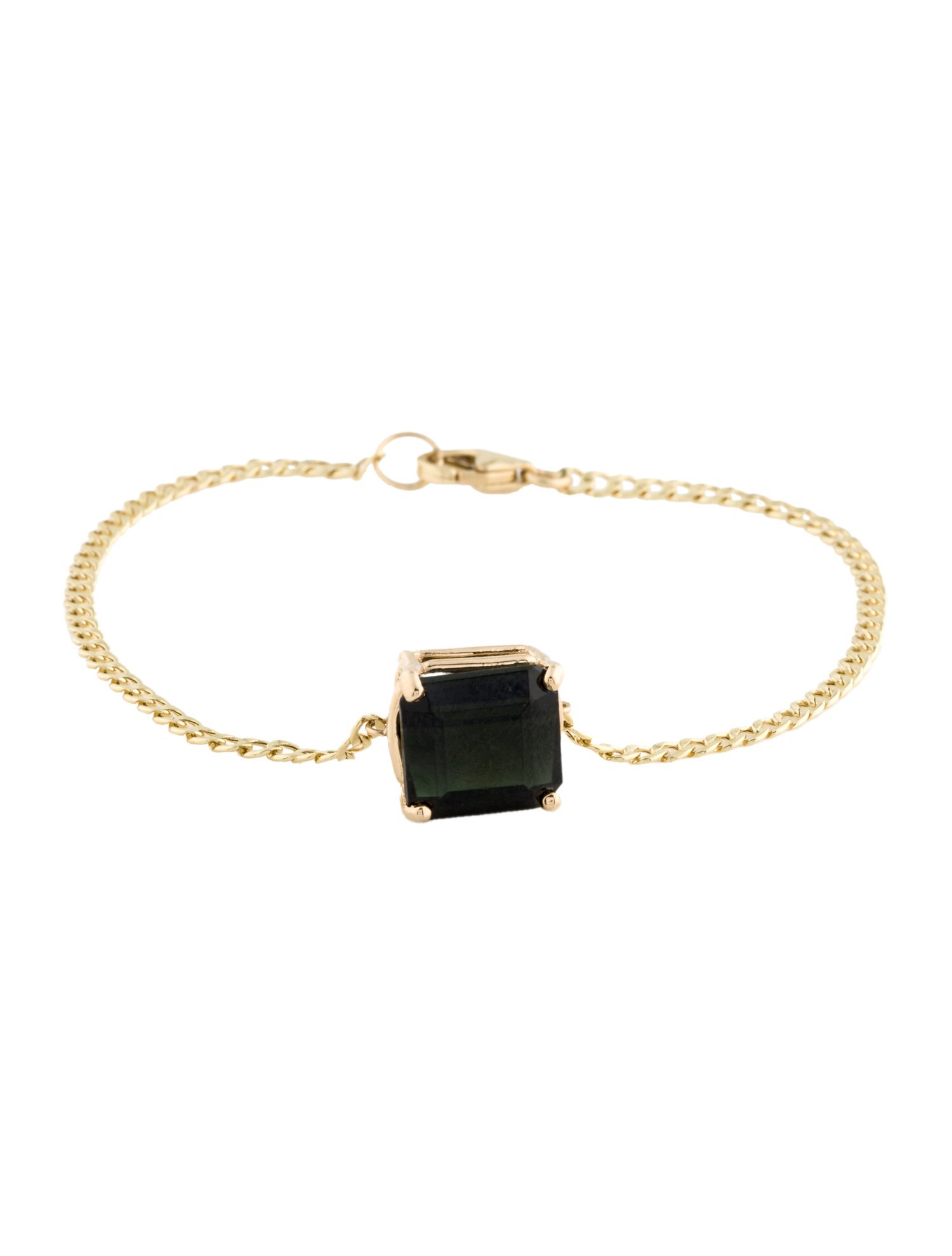 Bracelet 14K 4.55ct Tourmaline Station Bracelet