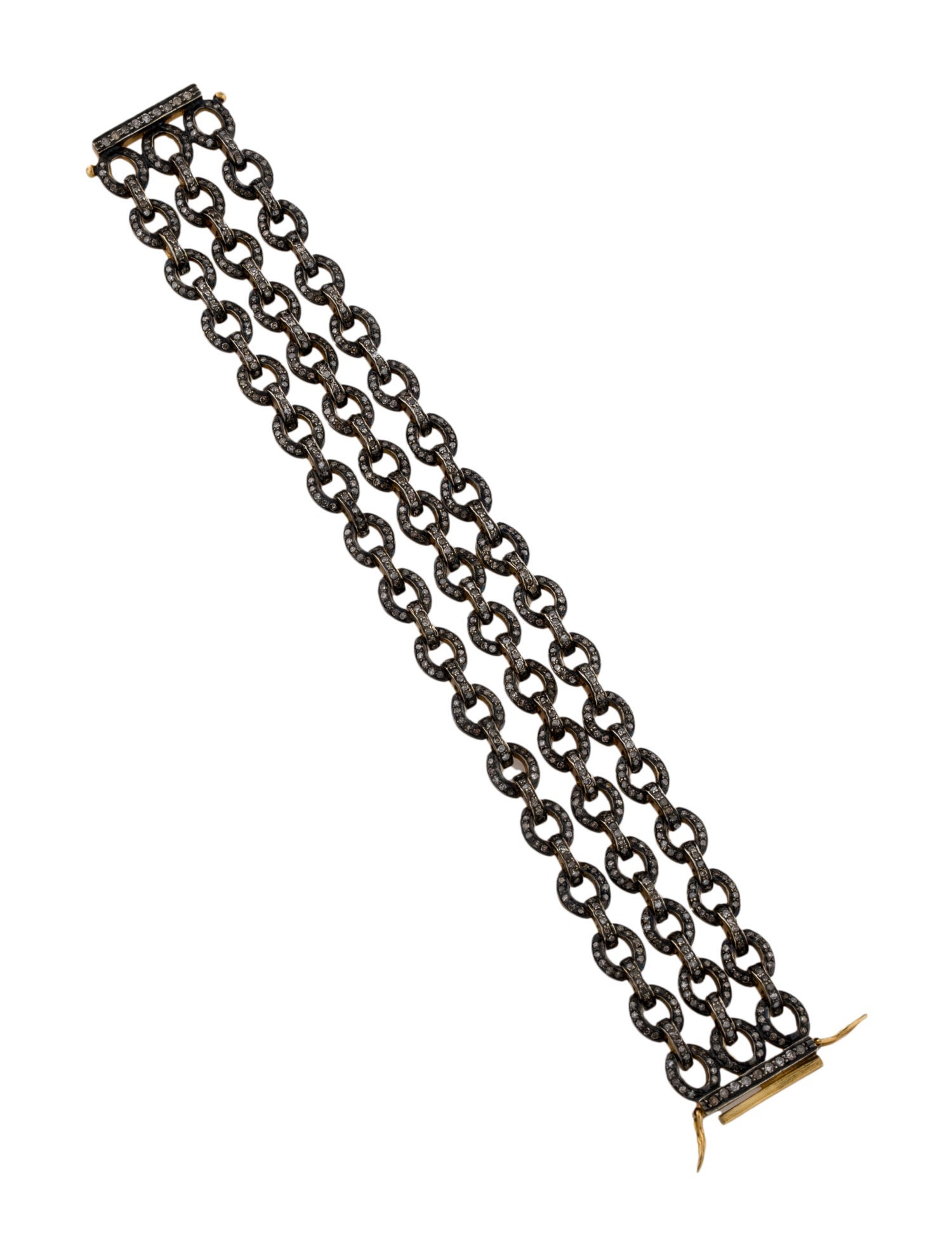 Bracelet 18K 9.50ctw Diamond Oval Link