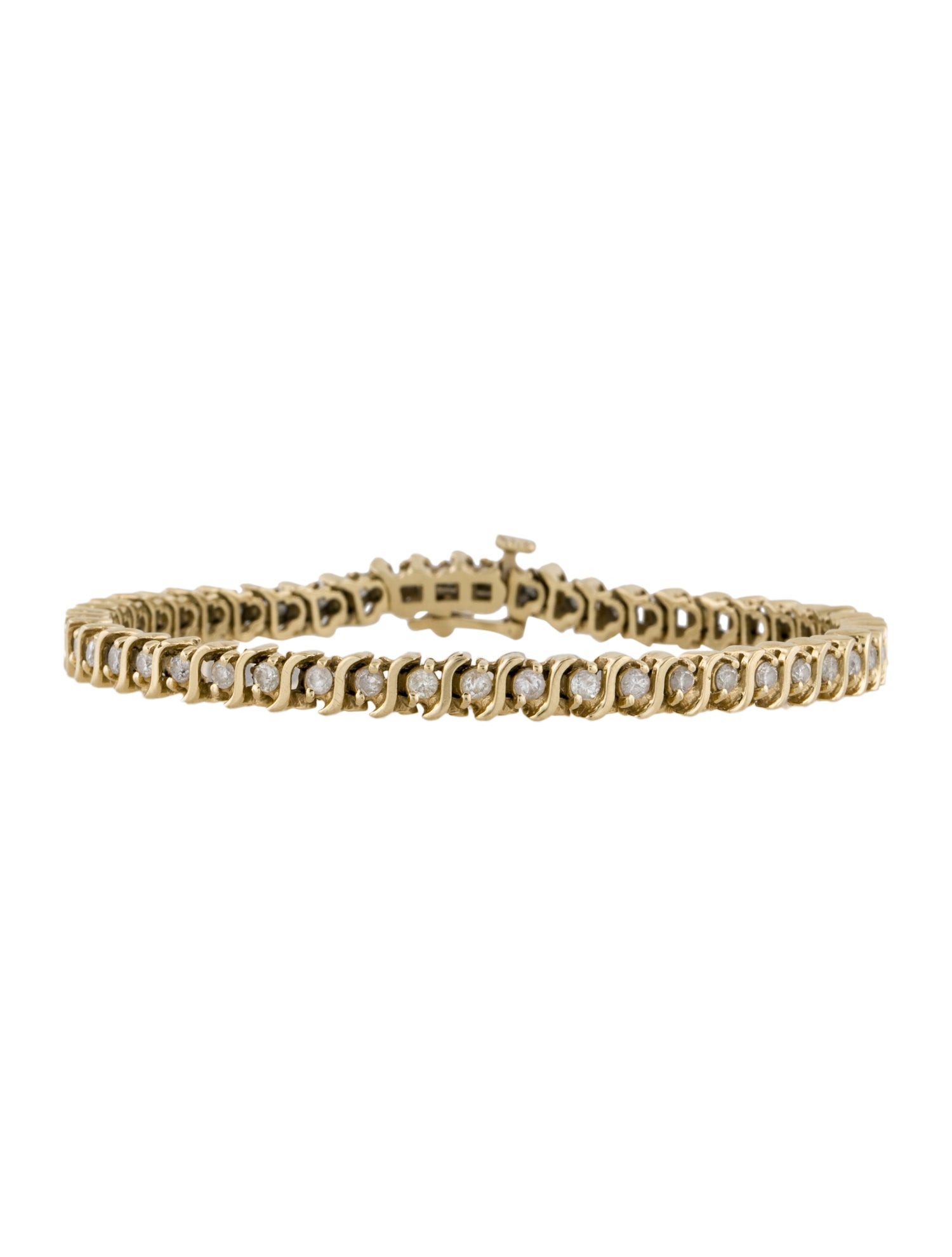 Bracelet 14K 1.47ctw Diamond Link Bracelet 14K Yellow Gold Link