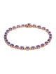Bracelet 14K 6.21ctw Tanzanite & Diamond Link Bracelet