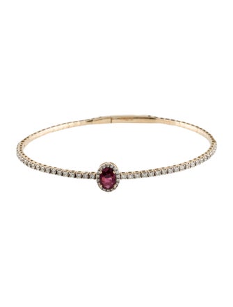 Bracelet 14K 1.04ctw Diamond & Ruby Bangle Bracelet