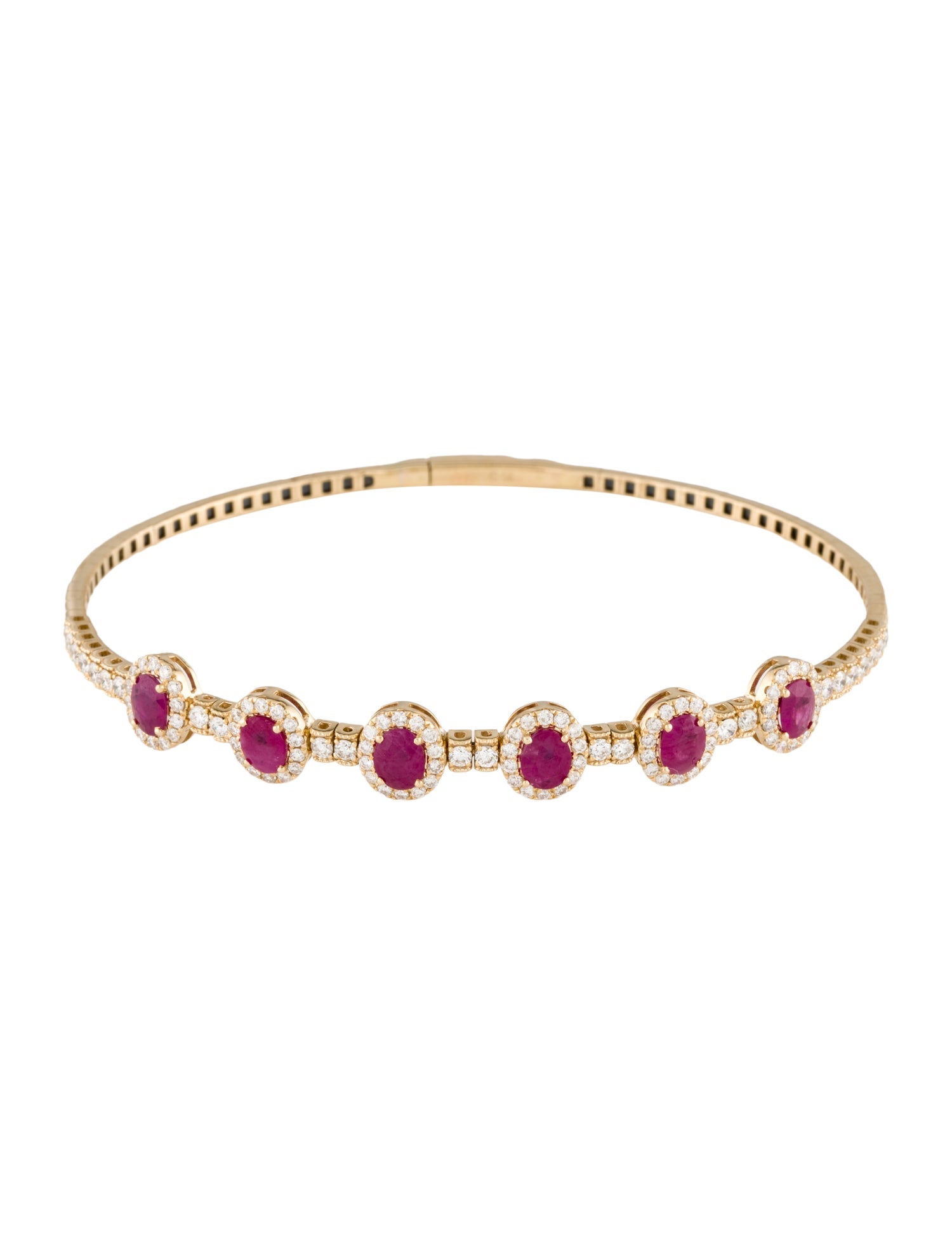 Bracelet 14K Ruby & 1.06ctw Diamond Flex Bangle Bracelet