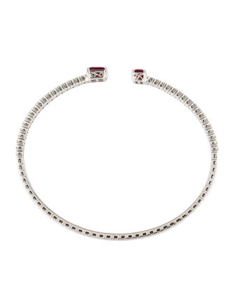 Bracelet 14K 1.36ctw Ruby & Diamond Flex Cuff Bracelet