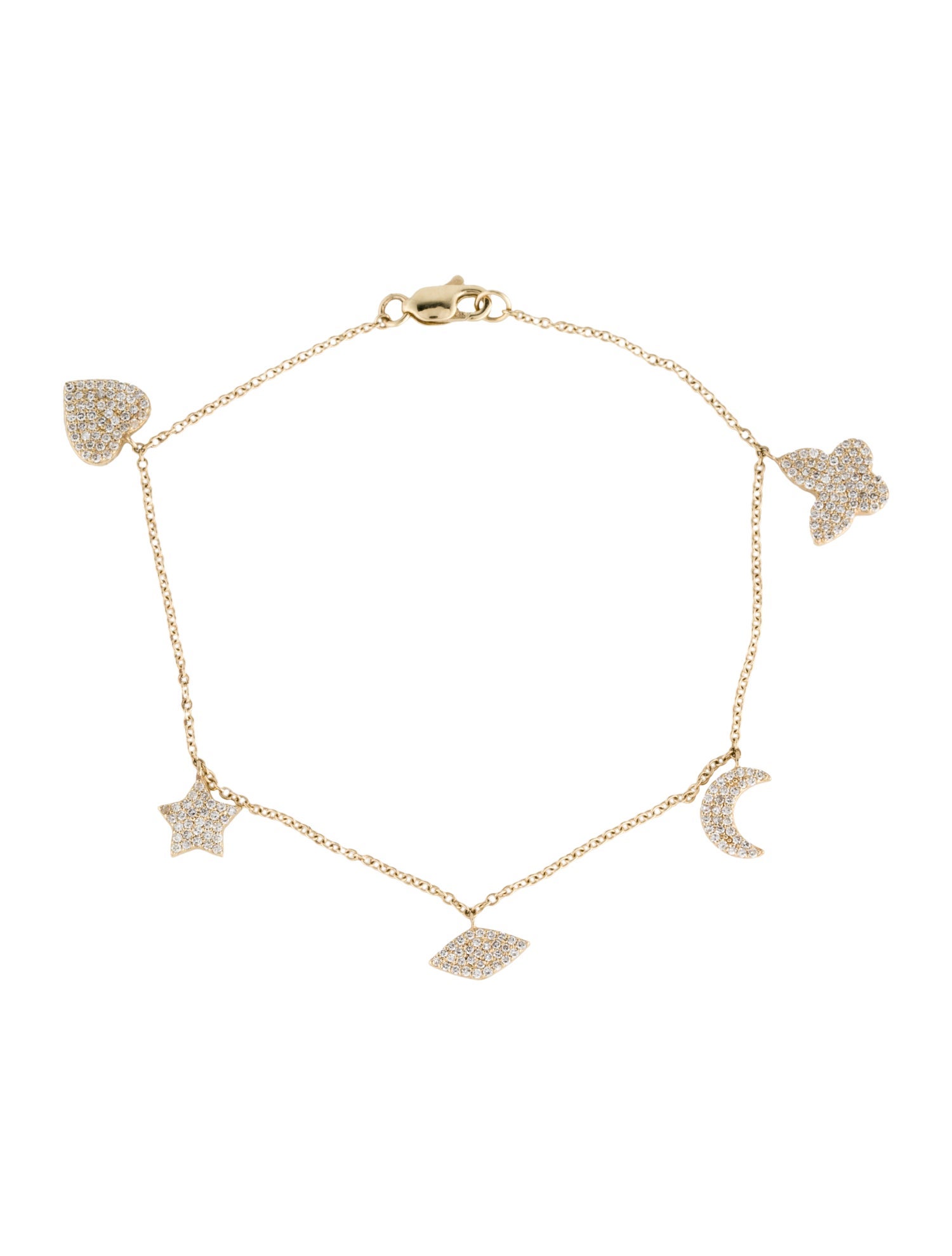 Bracelet 14K Diamond Charm