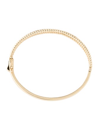 Bracelet 14K Diamond Textured Bangle Bracelet