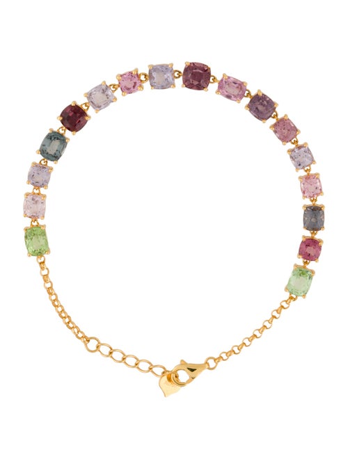 Bracelet 18K 1.54ctw Peridot & 14.70ctw Spinel Prong Set Link Bracelet