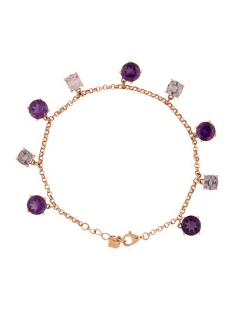 Bracelet 18K Amethyst & Spinel Bracelet