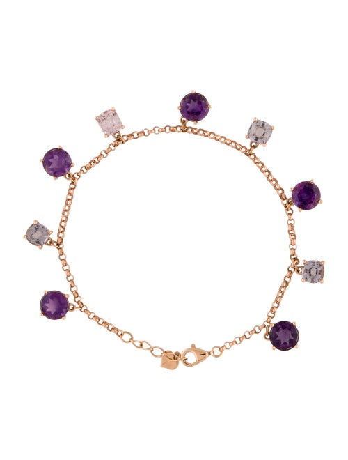 Bracelet 18K Amethyst & Spinel Bracelet