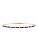 Bracelet 14K Ruby & Diamond Alternating Flexible Bangle
