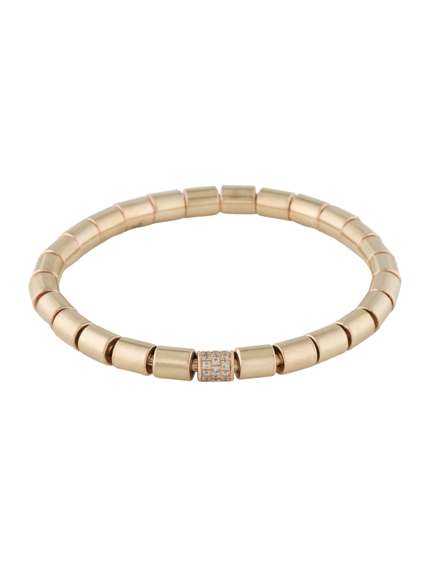 Bracelet 14K Diamond Flexible Bangle Bead Bracelet