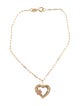 Bracelet Two-Tone 14K Heart Charm Link Bracelet
