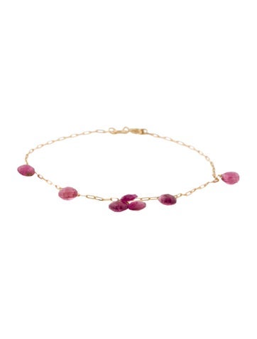 Bracelet Charm 14K Tourmaline Station