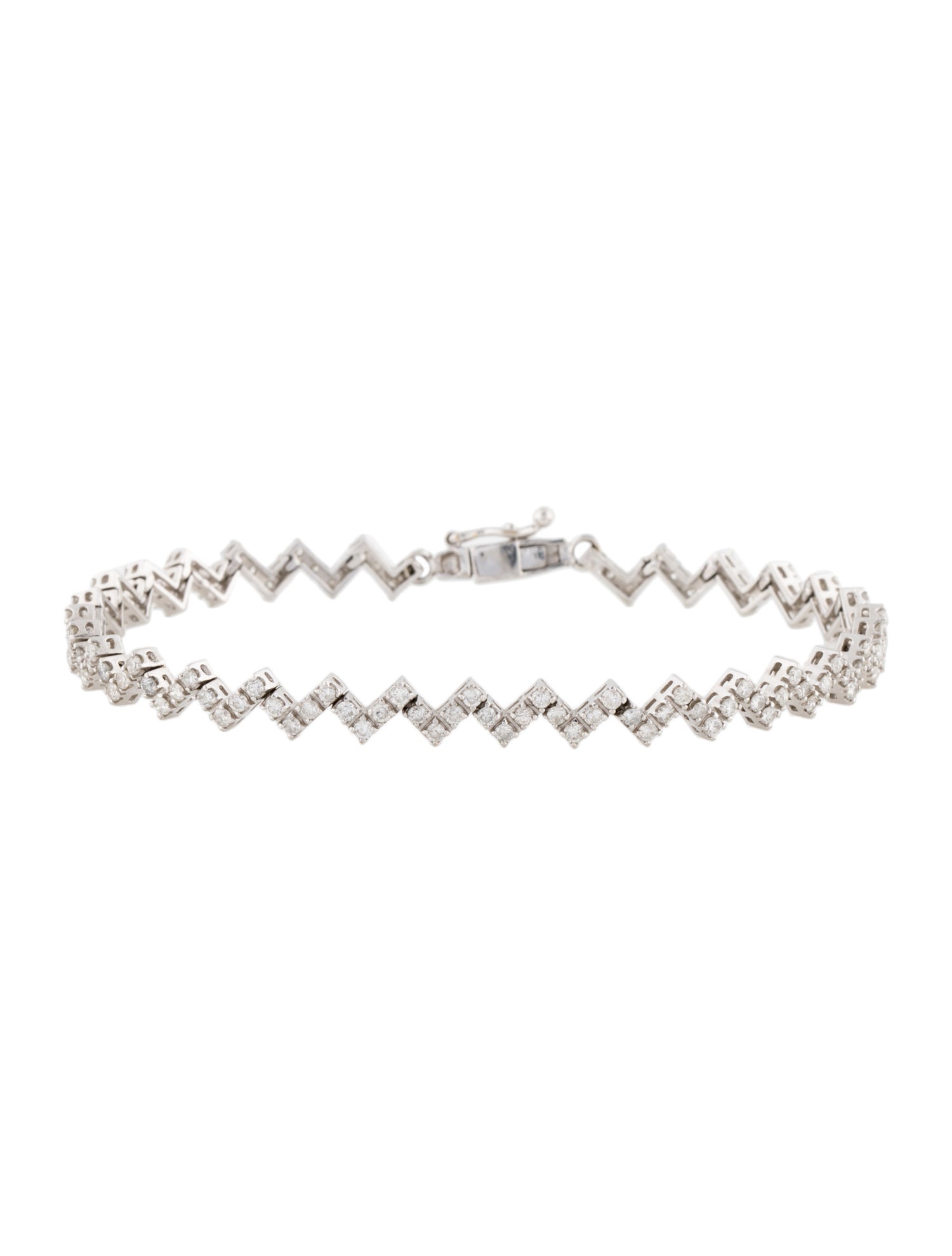 Bracelet 14K 1.24ctw Diamond Zig Zag Link