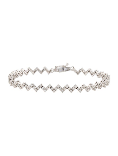 Bracelet 14K 1.24ctw Diamond Zig Zag Link Bracelet
