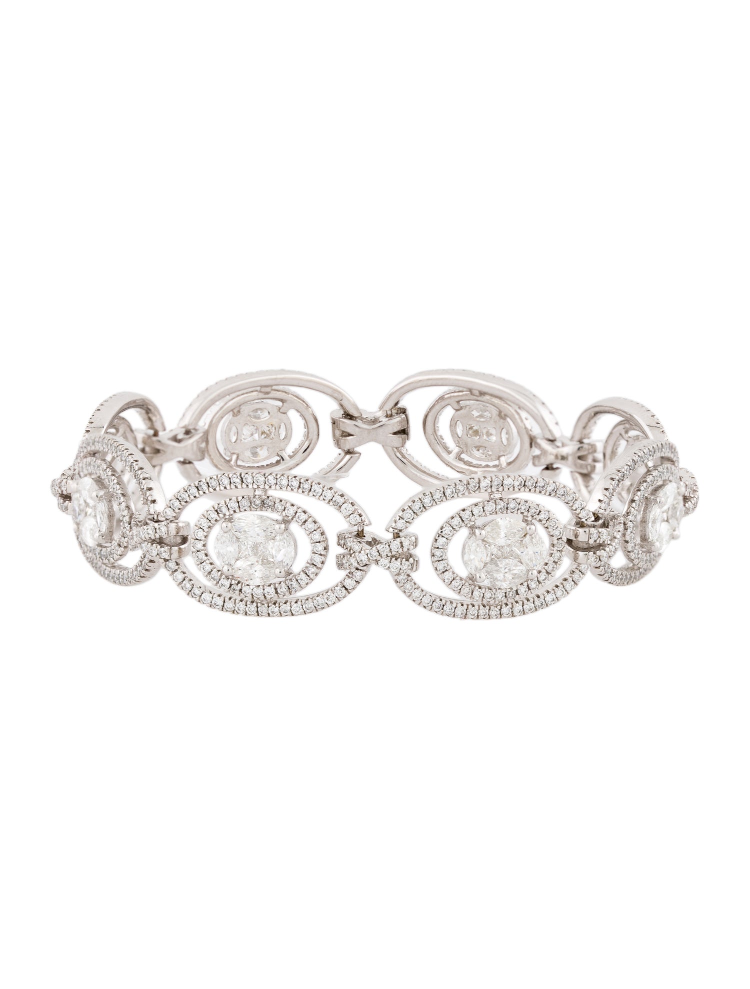 Bracelet 14K 6.44ctw Diamond Pavé Link Bracelet