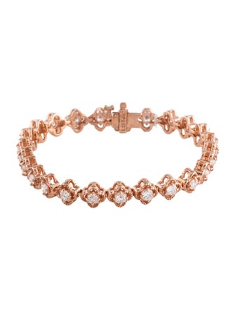 Bracelet 14K 2.75ctw Lab-Grown Diamond Clover Motif Tennis Bracelet