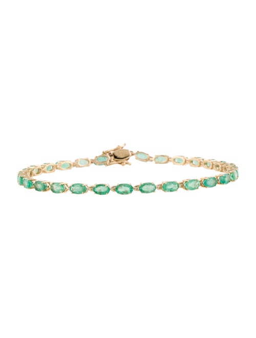 Bracelet 14K 6.30ctw Emerald Link Bracelet