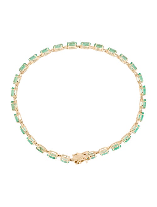Bracelet 14K 6.30ctw Emerald Link Bracelet