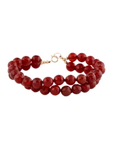 Bracelet Bead Carnelian Beaded Multistrand
