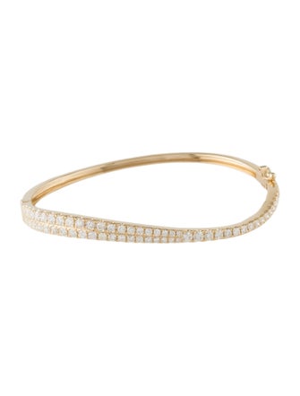Bracelet 14K 2.00ctw Diamond Curved Bangle