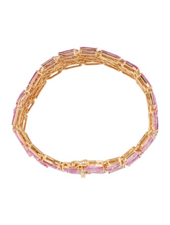 Bracelet 18K Sapphire & Diamond Link Bracelet