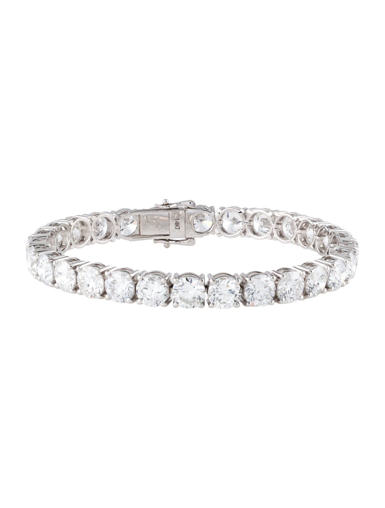Bracelet 14K 21.00ctw Lab-Grown Diamond Tennis Link Bracelet