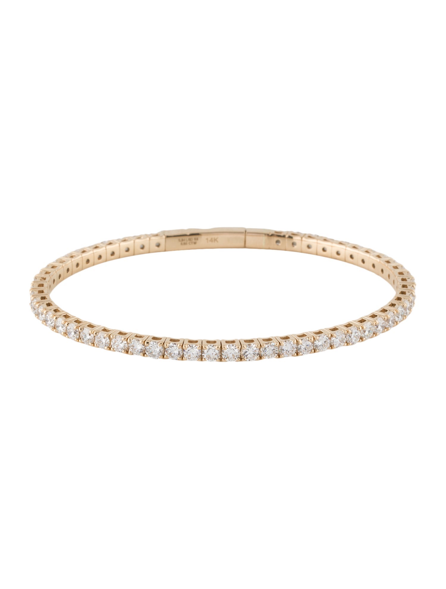 Bracelet 14K 5.50ctw Lab-Grown Diamond Bangle Bracelet