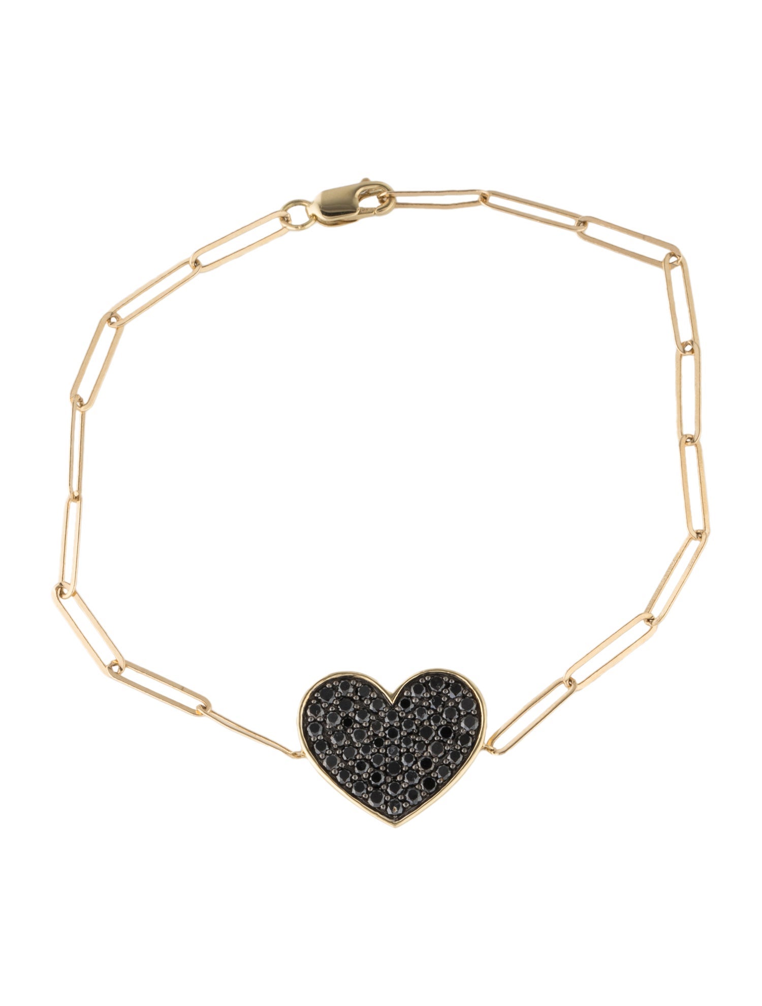 Bracelet 14K Diamond Heart Station Bracelet