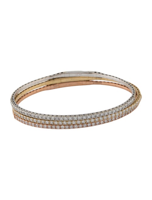 Bracelet 14K 2.76ctw Lab Grown Diamond Flexible Stackable Bangle Set of 3