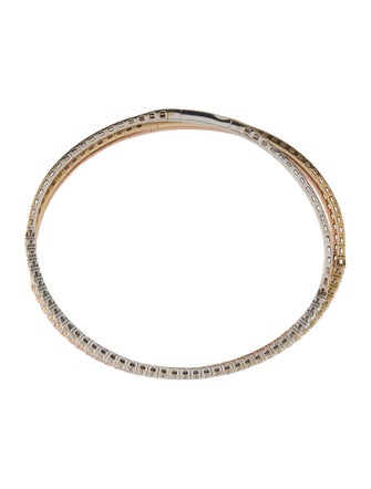 Bracelet 14K 2.76ctw Lab Grown Diamond Flexible Stackable Bangle Set of 3