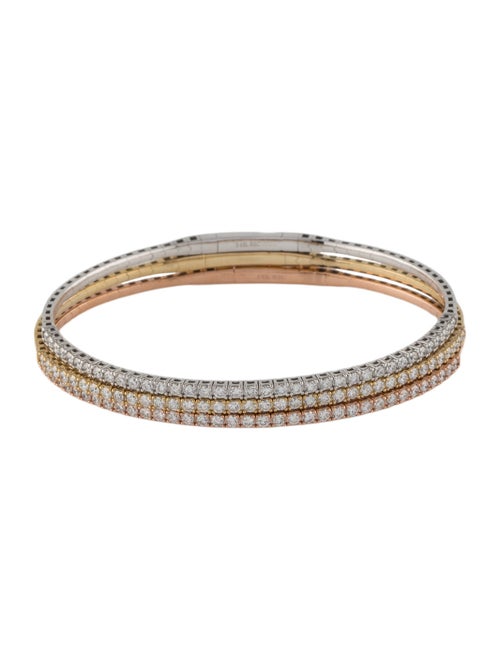 Bracelet 14K 2.76ctw Lab Grown Diamond Flexible Stacking Bangle Set of 3