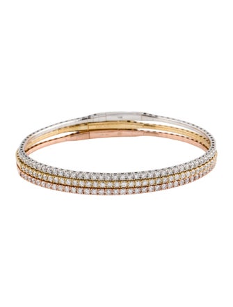Bracelet 14K 2.77ctw Diamond Flexible Bracelet Set of 3