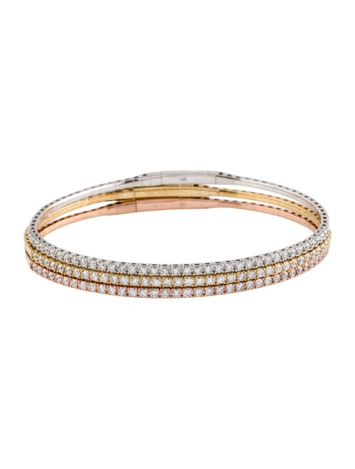 Bracelet 14K 2.77ctw Diamond Flexible Bracelet Set of 3