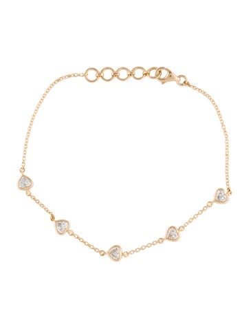 Bracelet Station 18K Diamond Heart