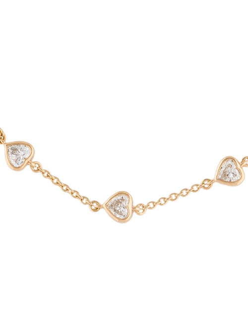 Bracelet 18K Diamond Heart Station