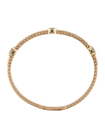Bracelet 18K Emerald & Diamond Bangle Bracelet