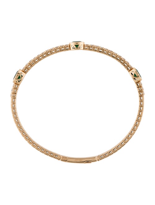 Bracelet 18K Emerald & Diamond Bangle Bracelet