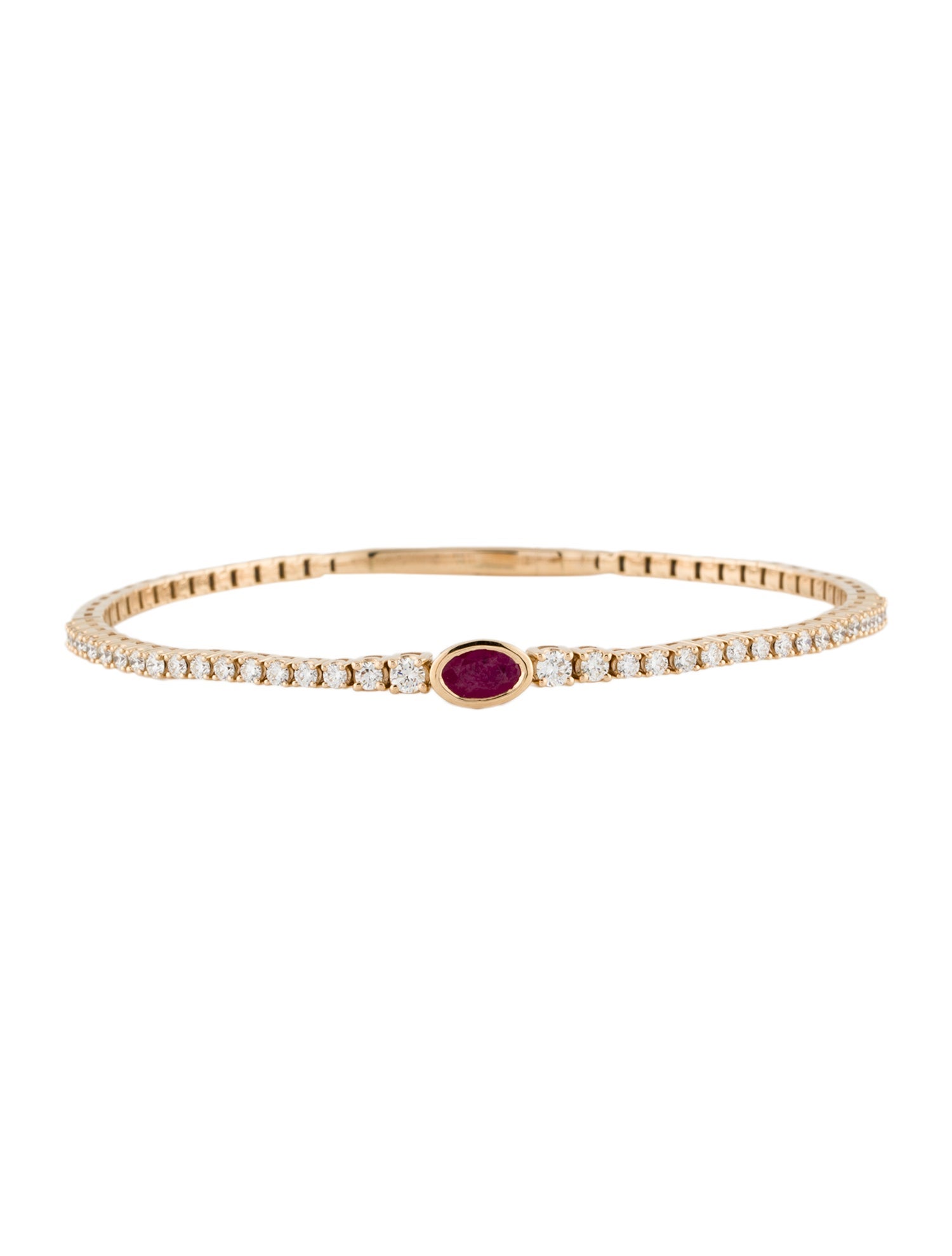 Bracelet 18K Ruby & Diamond Bangle Bracelet