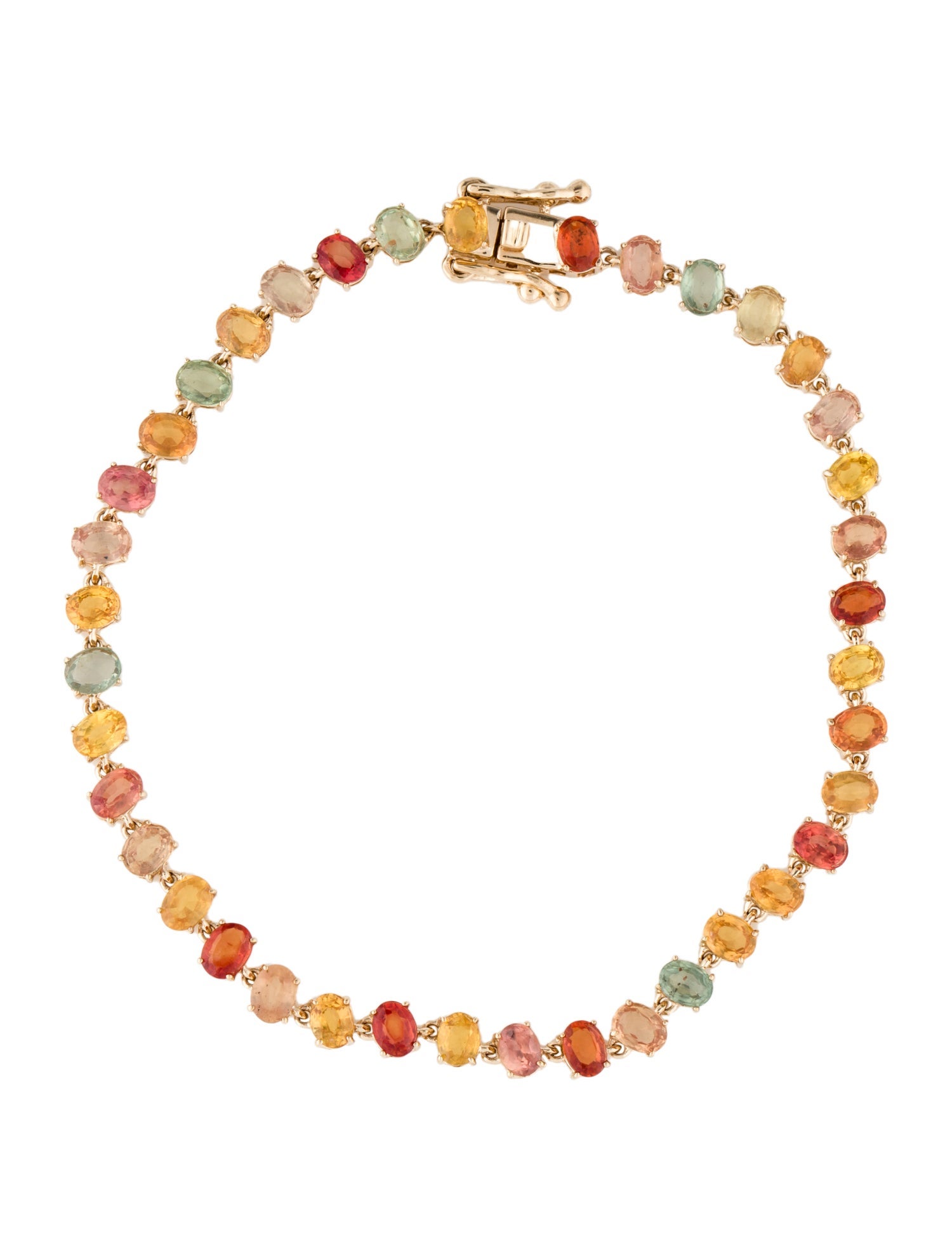 Bracelet 14K 6.20ctw Sapphire Link Bracelet