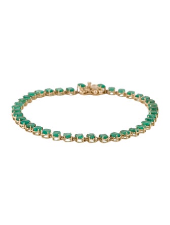 Bracelet 14K 5.91ctw Emerald Link Bracelet