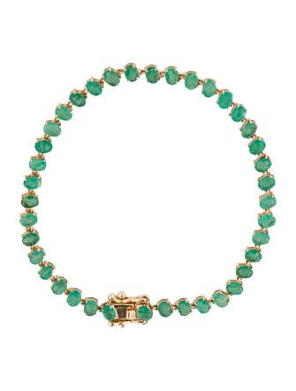 Bracelet 14K 5.91ctw Emerald Link Bracelet