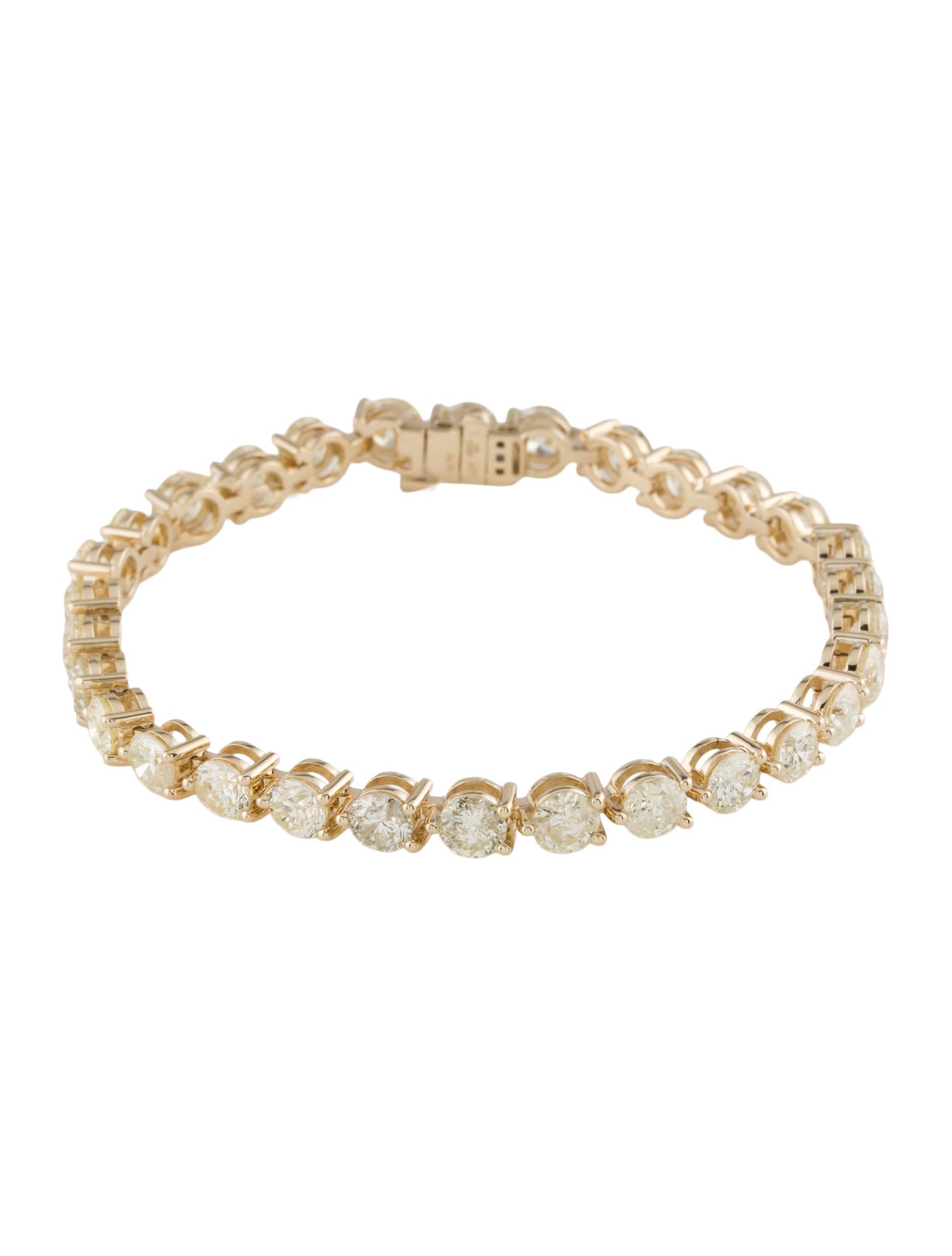 Bracelet 14K 12.67ctw Diamond Tennis Link Bracelet