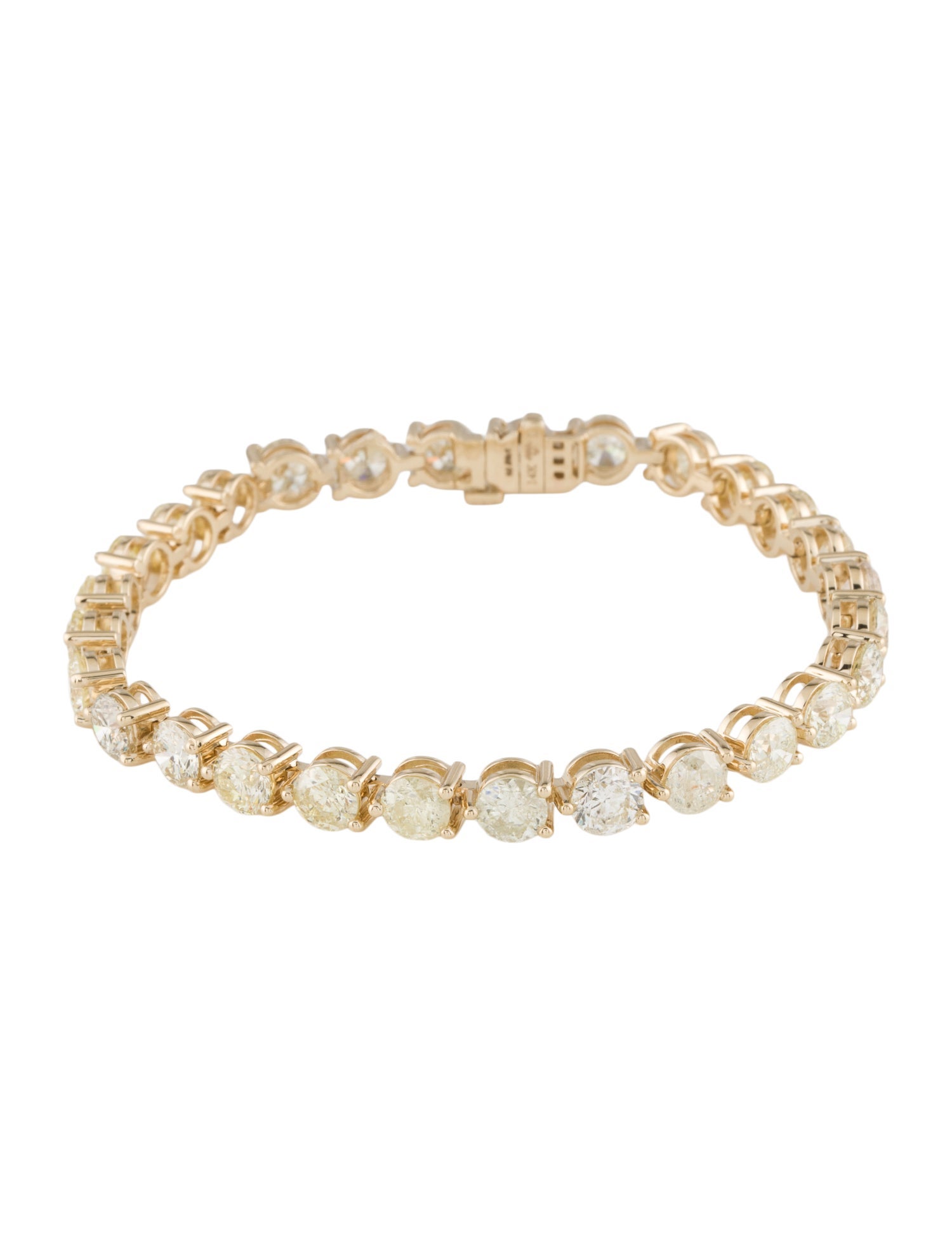 Bracelet 14K 14.51ctw Diamond Tennis Link Bracelet