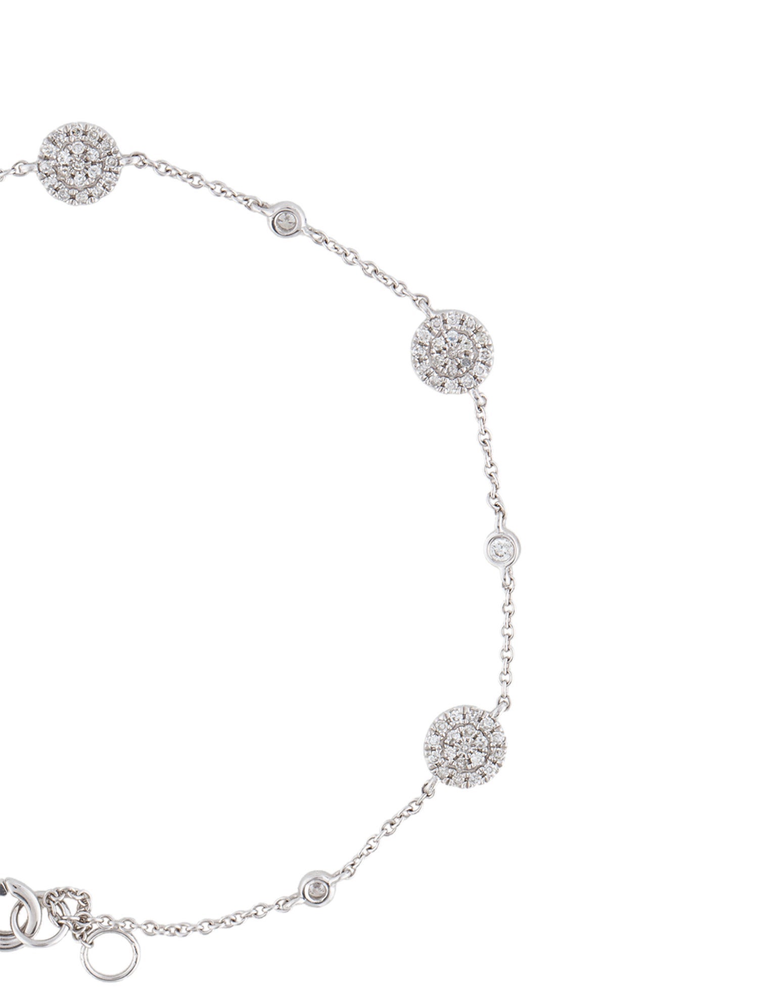 Bracelet 14K Diamond Disc Station