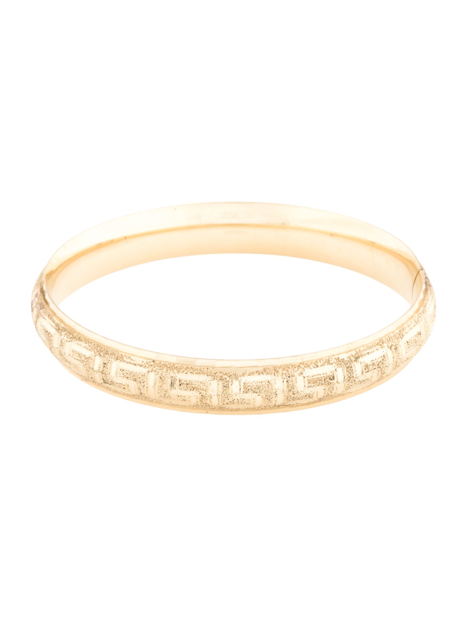 Bracelet 14K Patterned Bangle Bracelet