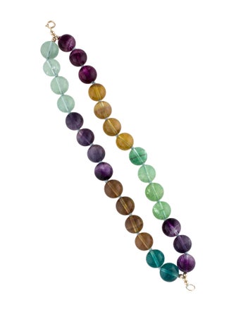 Bracelet 14K Fluorite Double Strand Bead Bracelet